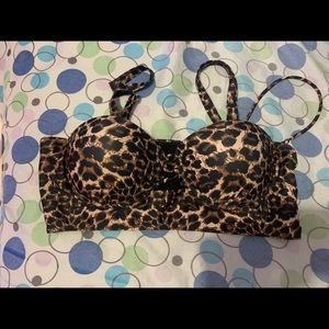 Leopard print bikini top